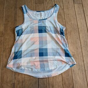 Eddie Bauer Sleeveless Blue and Pink Tank Top
